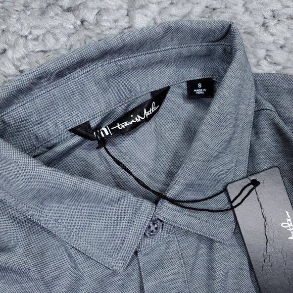 Travis Mathew Oceanside Heather Polo Shirt Size Small Gray Golf Custom Ink - Picture 3 of 7